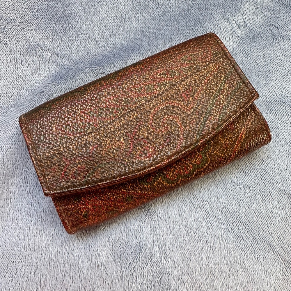 Luxury ETRO Milano Brown Leather Key Case
